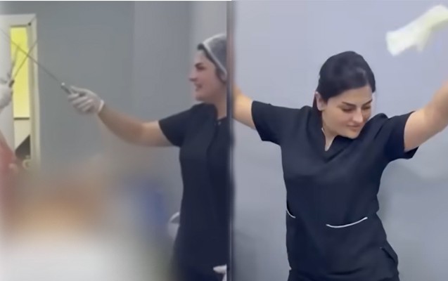 Qalmaqallı həkim yenidən işə başlayıb? - Video