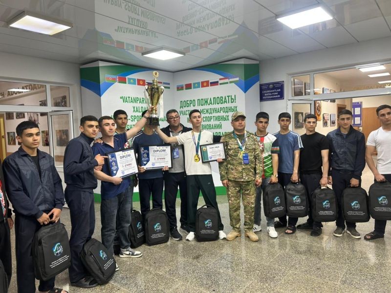Азербайджанские курсанты стали победителями международного конкурса в Узбекистане