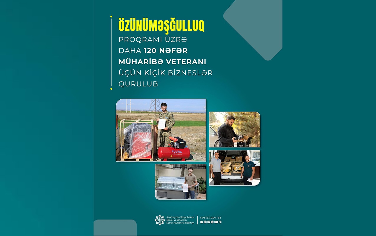 Müharibə veteranları üçün kiçik bizneslər quruldu
