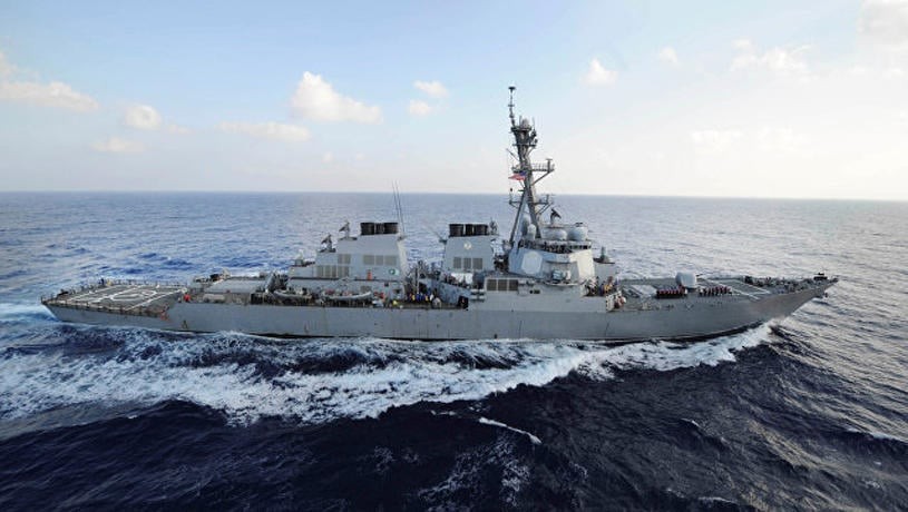 Iranian missiles hit US navy vessel in Hormuz