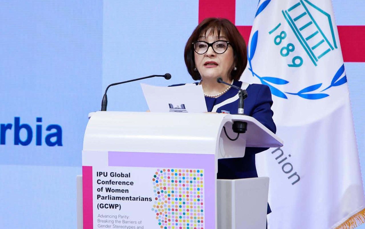 Sahibə Qafarova Belqradda konfransında çıxış etdi -