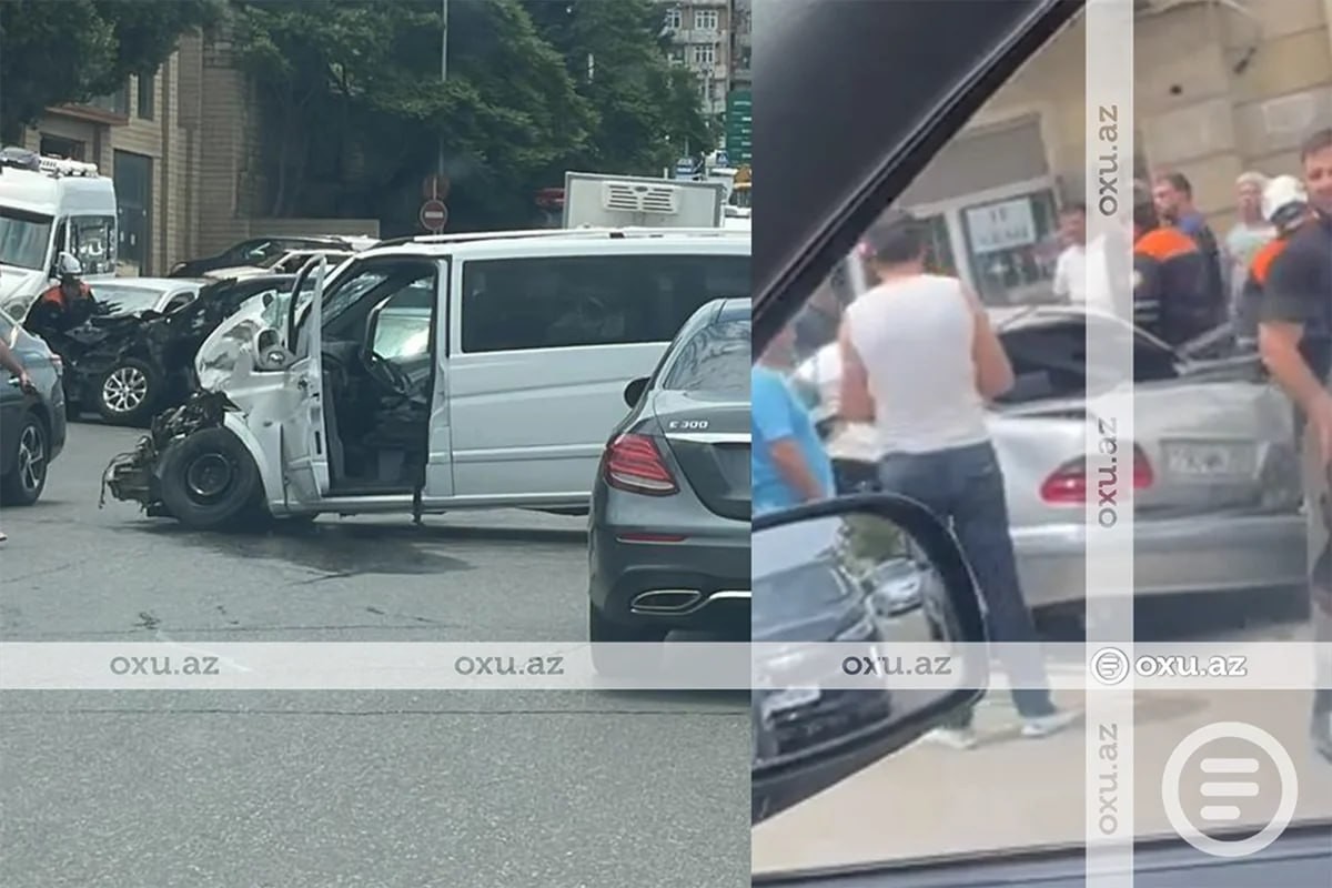 Bakıda 10 avtomobil toqquşdu -