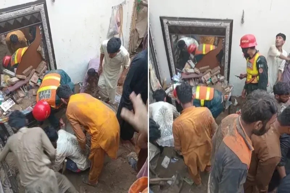 Pakistanda tədris mərkəzinin tavanı uçdu – Uşaqlar dağıntılar altında qaldı -