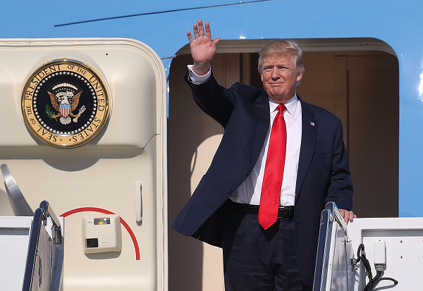Trump lands in Geneva ahead of G7 summit in France