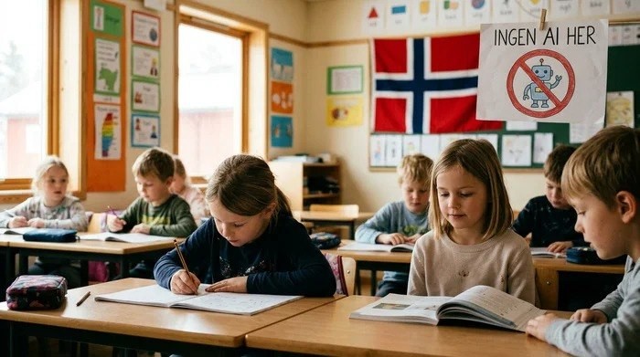 Norveç ibtidai sinif şagirdlərinə süni intellektin istifadəsini