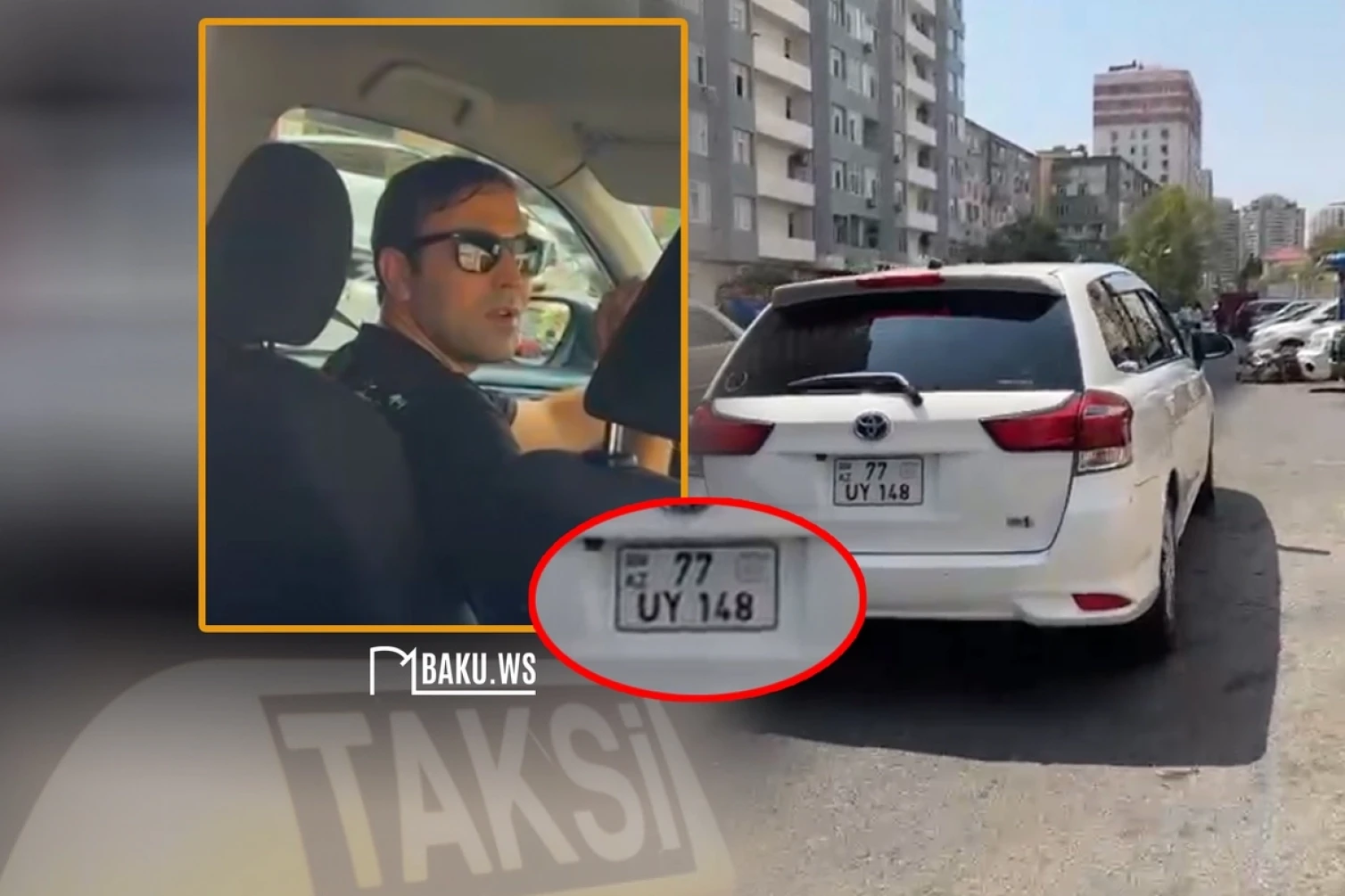 Taksi sürücüsü uşaqlı sərnişini yarı yolda düşürdü  - VİDEO