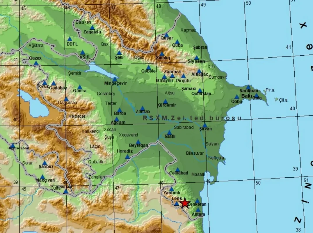 Azərbaycanda zəlzələ baş verib