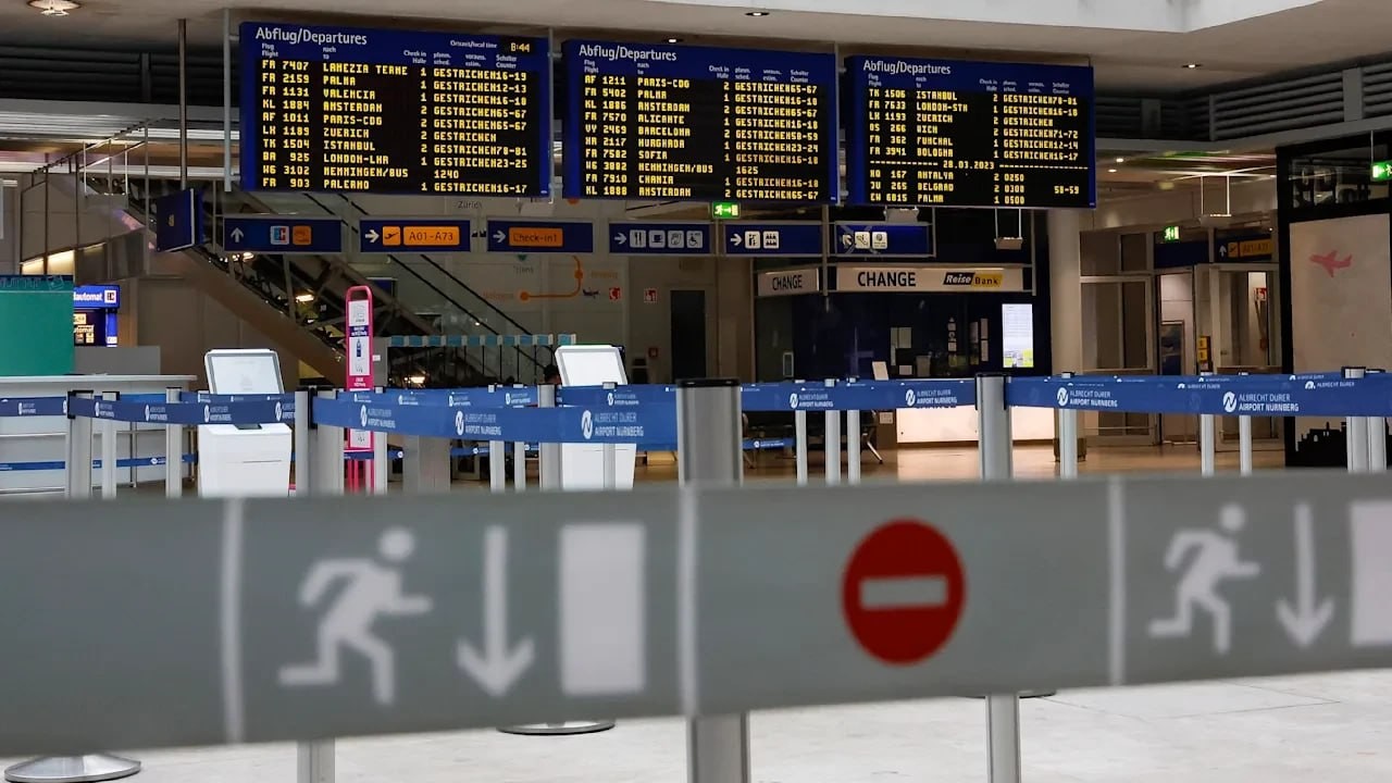 Nürnberq hava limanında kütləvi dava -