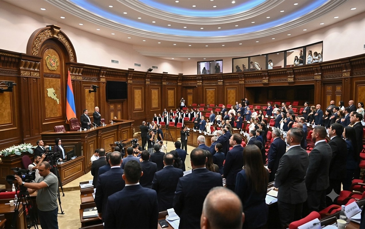 Ermənistan parlamentinin ilk iclası yarımçıq qaldı -