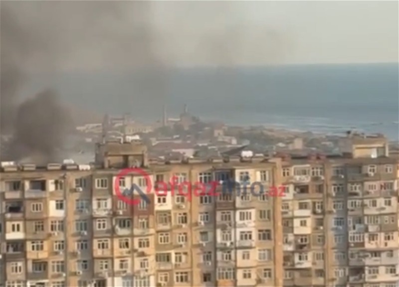 В Хатаинском районе Баку вспухнул пожар - ВИДЕО