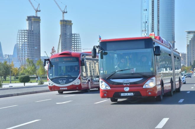 В Баку изменили маршруты 9 автобусов