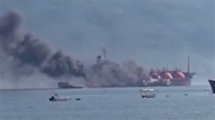 Tanker hit by unknown projectile in Strait of Hormuz