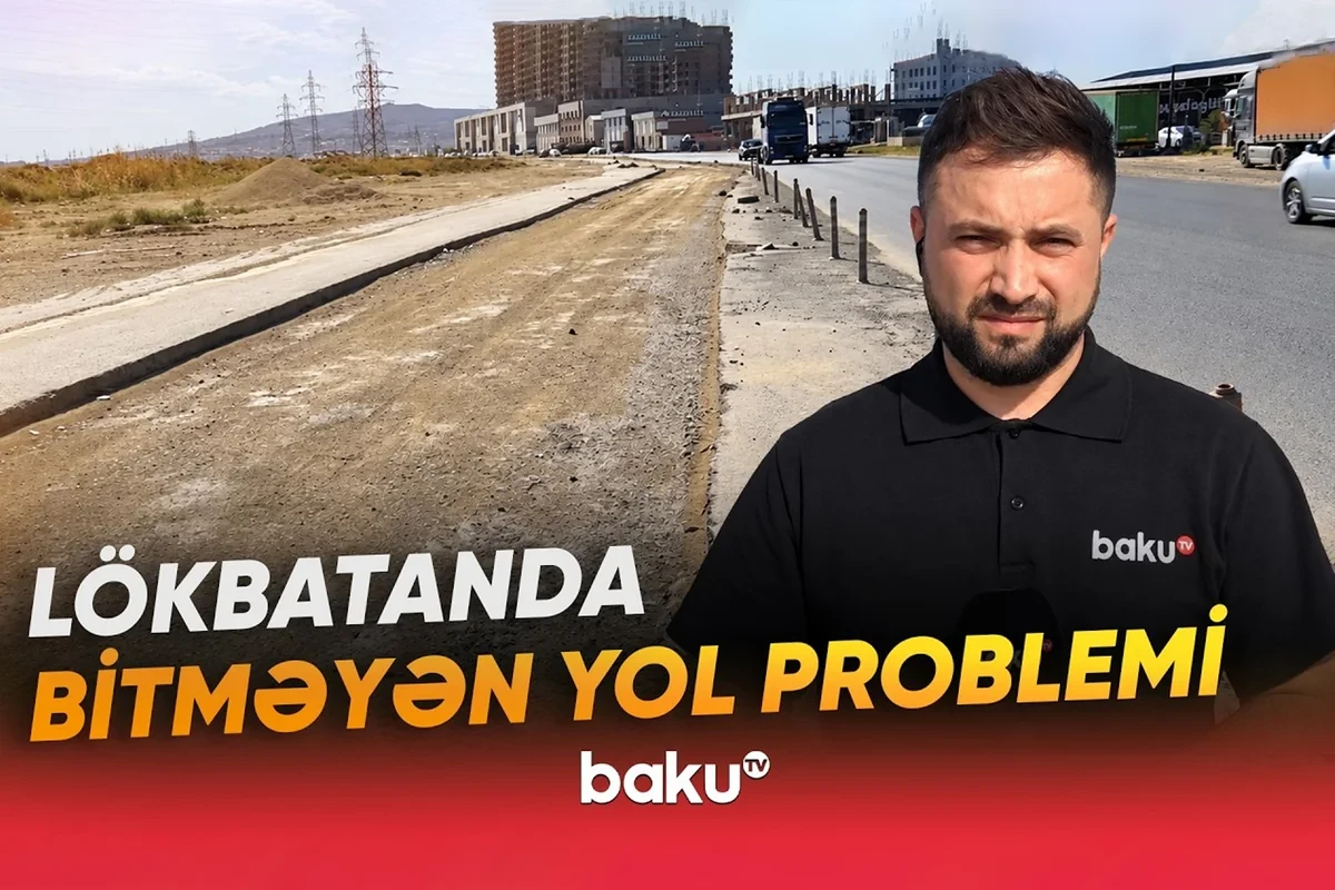 Qəsəbənin girişində "yoxa çıxan" yol - VİDEO