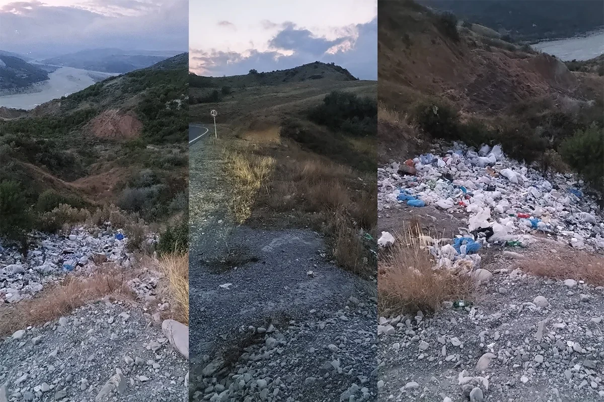 Şamaxıda yol kənarı zibilliyə çevrilib - FOTO