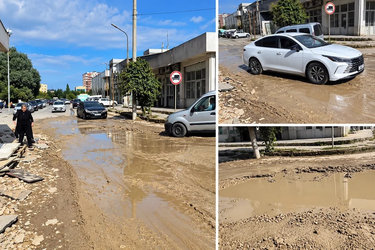 Sumqayıtda kanalizasiya xəttinə görə qazılan yol niyə bərpa olunmur? –