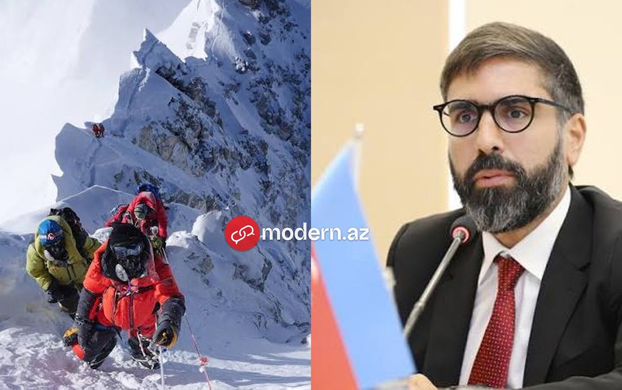 Rövşən Nəcəf Everestə qalxıb - Foto