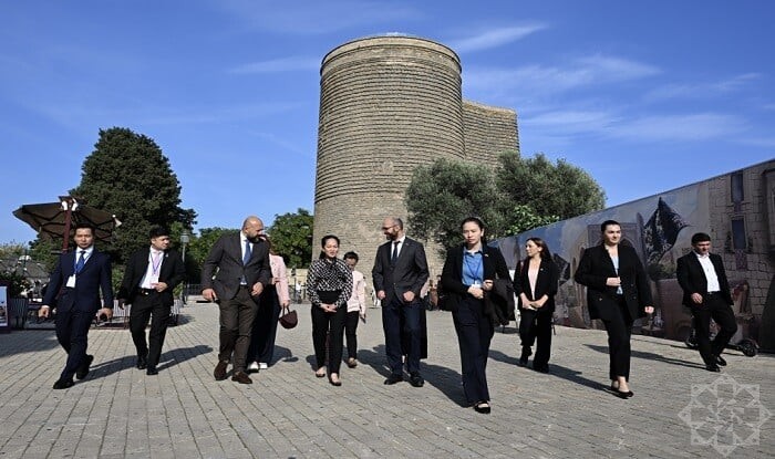 Cambodian first lady visits Baku's Old City