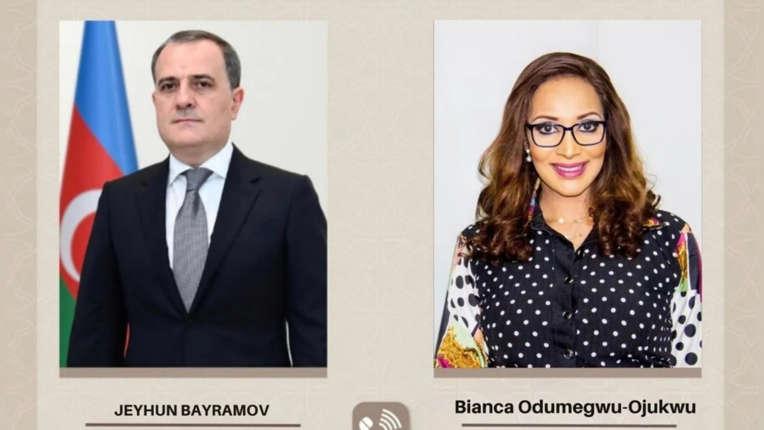 Nazir nigeriyalı həmkarı ilə ölkələrarası münasibətləri