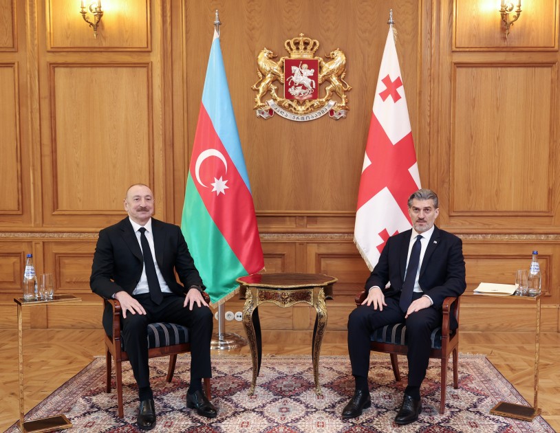 President Ilham Aliyev holds one-on-one meeting with Georgian President in Tbilisi