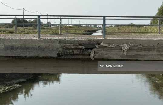 Zərdabda 60 illik körpü qəzalı vəziyyətdədir - FOTO